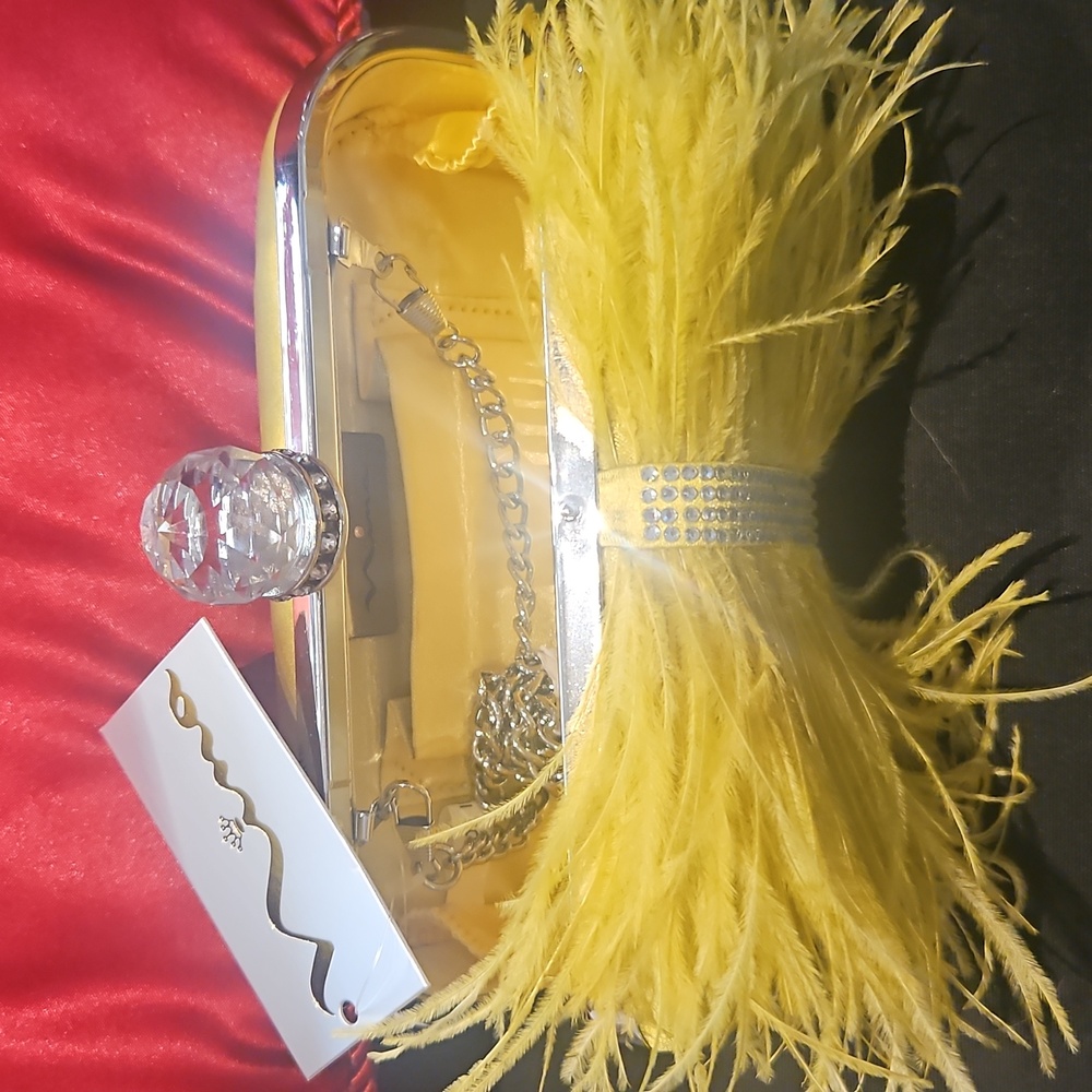 Ostrich Feathered Mini Evening Bag - Picture 4 of 10
